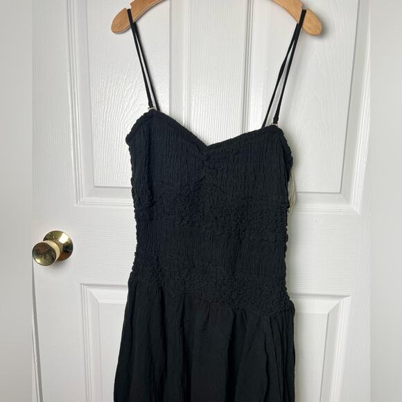 Free People Sparkling Drop-Waist Moment Midi Black M - Picture 3 of 7